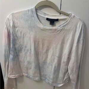 French Connection Women's Pastel Tie-Dye Long Sleeve Top